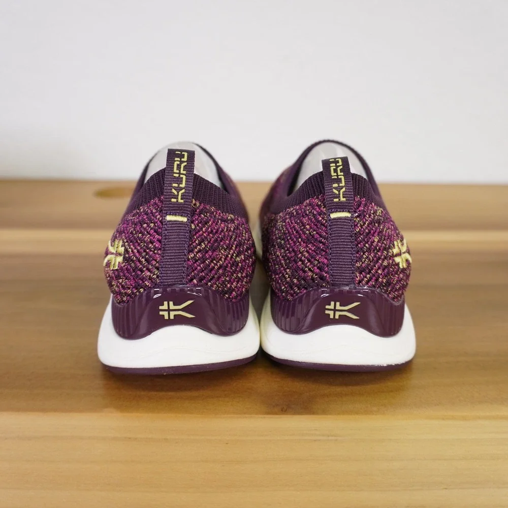 KURU Stride Slip On Sneakers Womens 7.5 Plum Purple Confetti Orthopedic Shoes